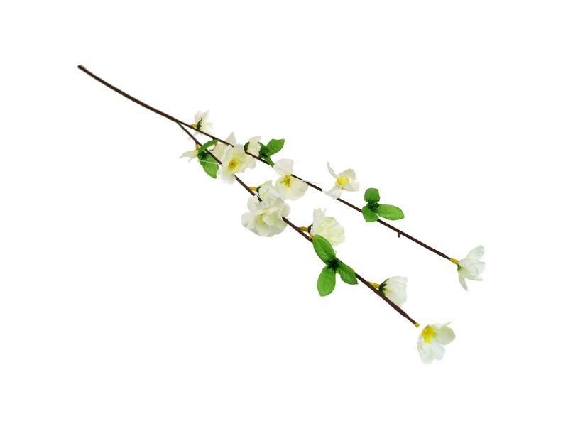 Jarní jabloňová větev bílá 80 cm
