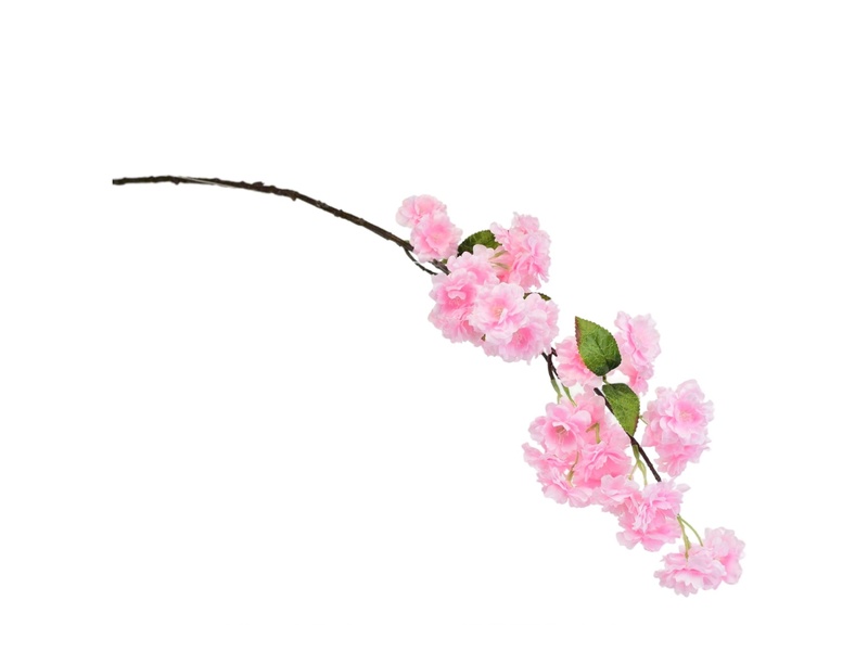 Jarní kvetoucí větev světle růžová 90 cm