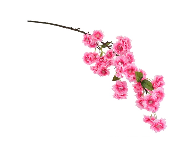 Jarní kvetoucí větev růžová 90 cm