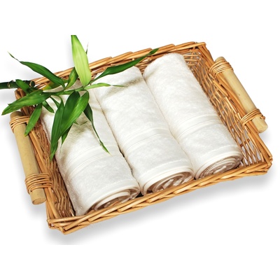 bambusový ručník 50x100 cm krémový