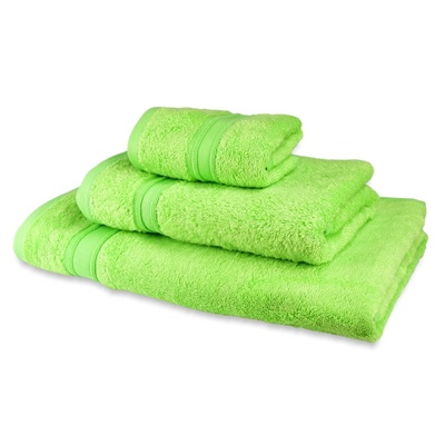 Sada bambusových ručníků a osušky, zelené