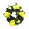 Dušičkový věneček se žlutými chryzantémami Ø20 cm