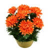 Dušičková miska s oranžovými chryzantémami 23x22 cm