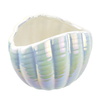 Miska keramická mušle, bílá perleť, 10x13 cm