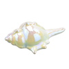 Mušle keramická, bílá perleť, 7x12 cm