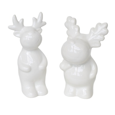 Sobi keramické bílé 11 a 13 cm, set 2 ks