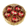 Vánoční koule v košíčku s dekorem  6 ks, Ø6cm
