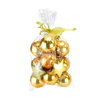 Vánoční koule v sáčku, 5 cm, zlatá perleť, 14 ks 