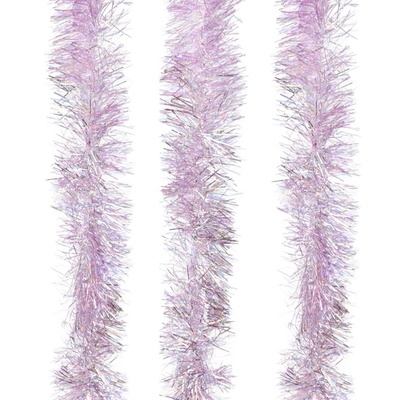 Řetěz růžový s laser efektem, délka 2 m, set 3 ks