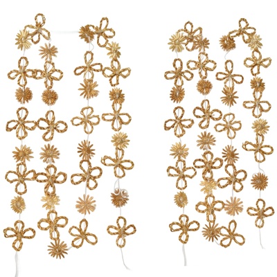 Slaměný řetěz sluníčka 140 cm, set 2 ks