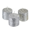 Svíčky se stříbrným glitrem 3,8 cm - 3 ks