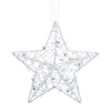 Hvězda trojrozměrná s perličkami 15 cm
