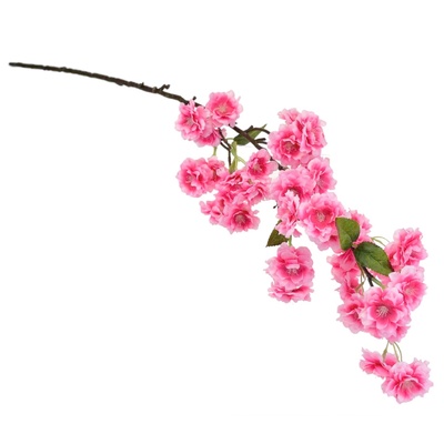 Jarní kvetoucí větev růžová 90 cm 