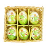 Kraslice z pravých vajíček, ručně malovaná, 6 ks v košíčku