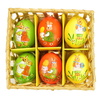 Kraslice z pravých vajíček  ručně malovaná  6 ks v košíčku